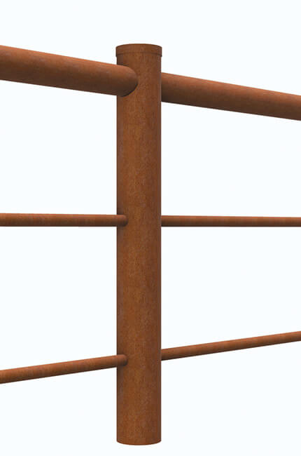 Gallery Staccionata Corten Magma