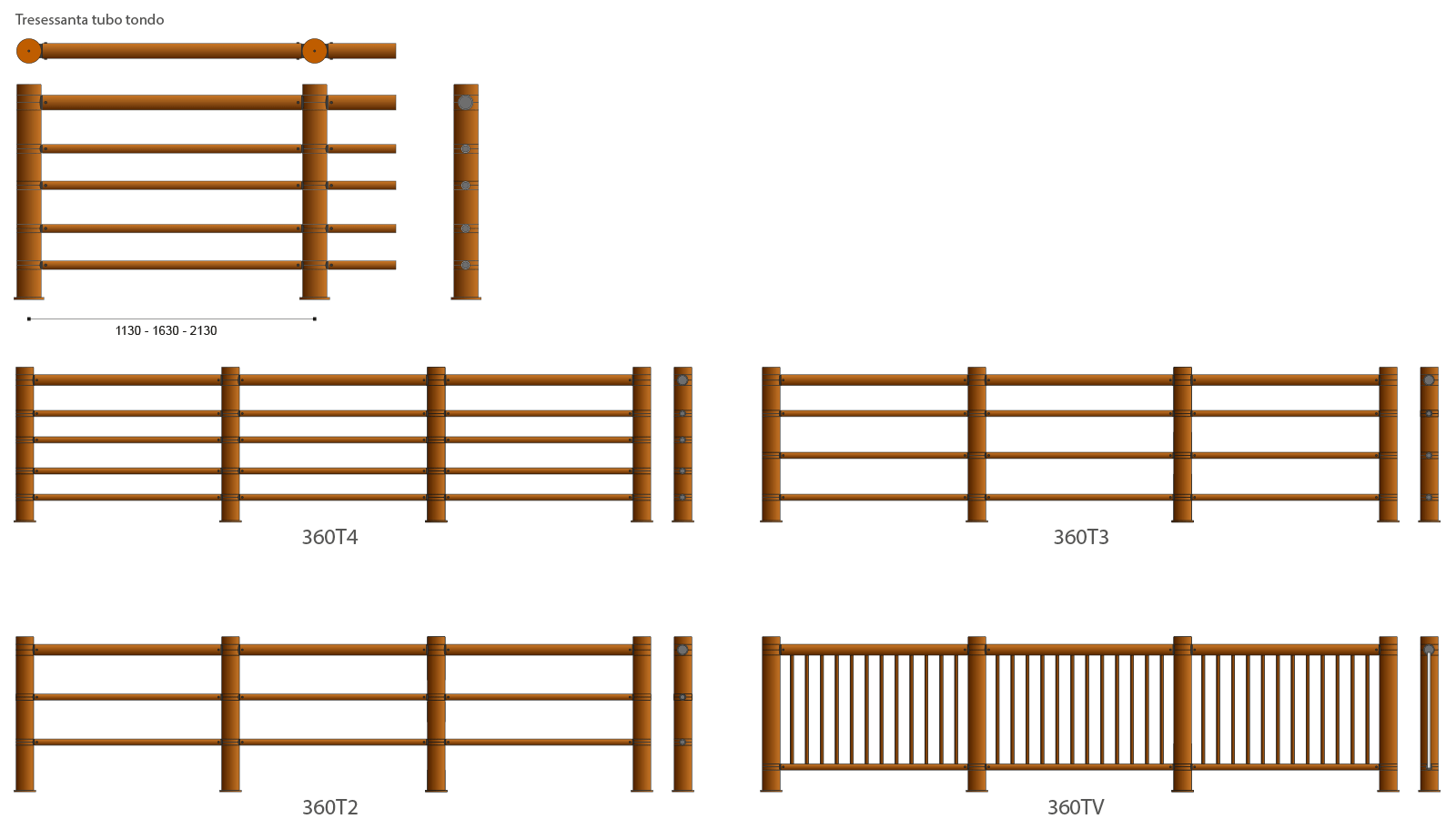 Varianti Staccionata Corten Tresessanta
