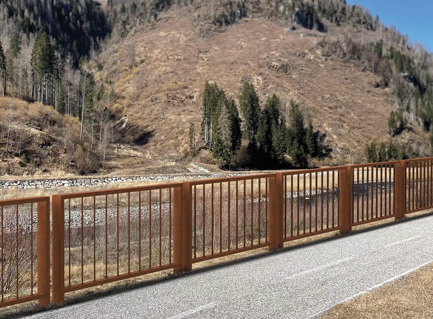 Gallery Staccionata Corten Sonora