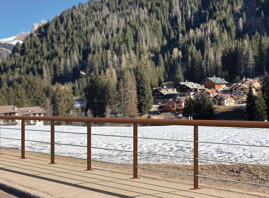 Gallery Staccionata Corten Retta