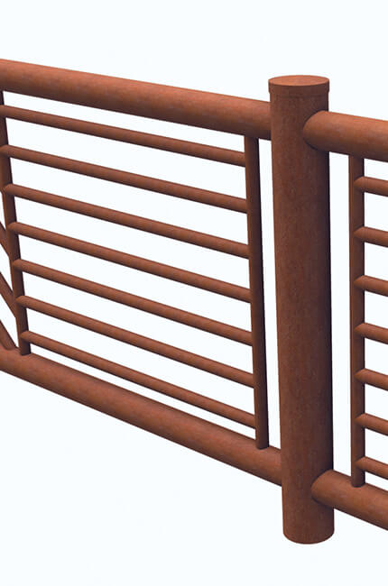 Gallery Staccionata Corten Opus Mixtum