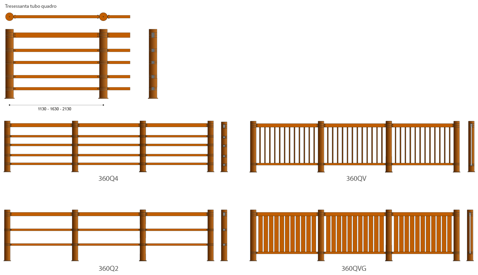 Varianti Staccionata Corten Tresessanta