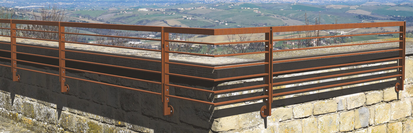 Staccionata Corten Brezza