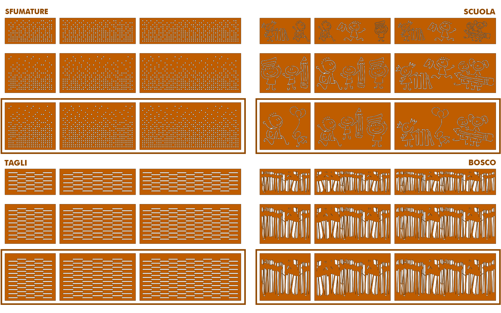 Varianti Pannelli in Corten