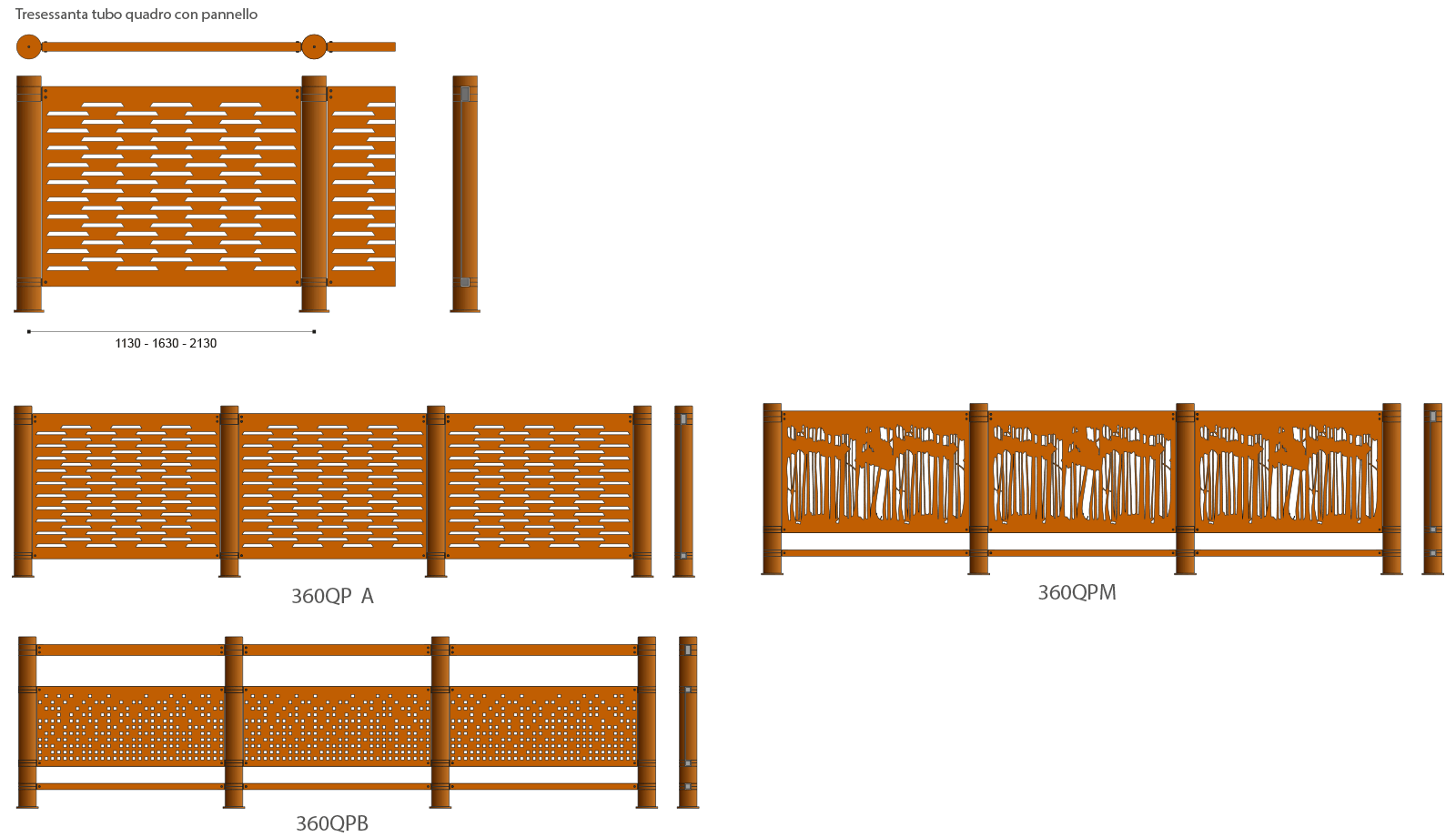 Varianti Staccionata Corten Tresessanta