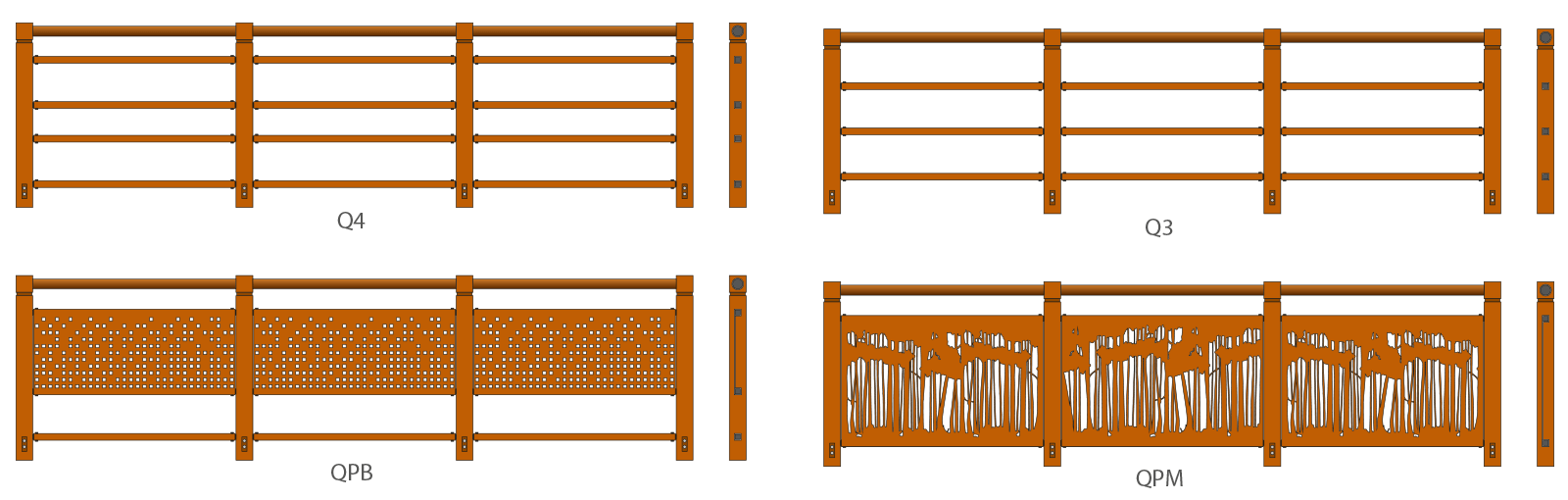 Varianti Staccionata Corten Quadra